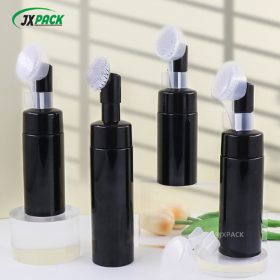 স্ক্রিন প্রিন্টিং টিল কালো ফেনা পাম্প বোতল 3.5oz গোলাকার আকৃতির বিলাসবহুল জুতা ক্লিনার জন্য