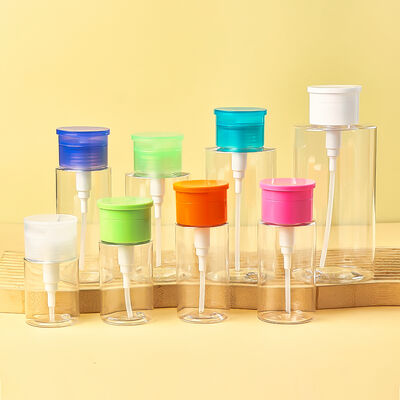 পিইটি স্বচ্ছ প্লাস্টিকের মেকআপ অপসারণের বোতল, চোখের মেকআপ এবং নখের পলিশ অপসারণের পাম্প বোতল